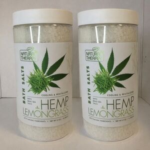 Natural Therapy Hemp Lemongrass Bath Salts Dead Sea 37 oz New